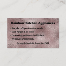 Tarjeta De Visita Faux Dark Pink Metallic