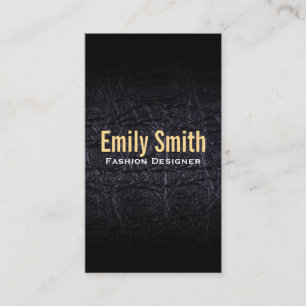 Tarjeta De Visita Faux de cuero (cocodrilo)