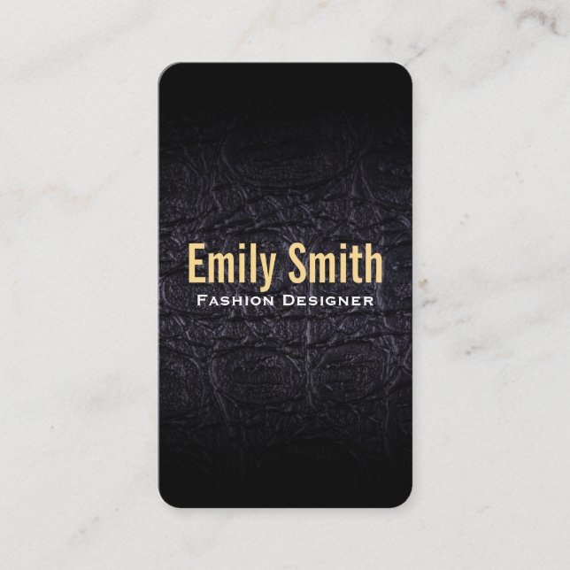 Tarjeta De Visita Faux de cuero (cocodrilo) (Anverso)