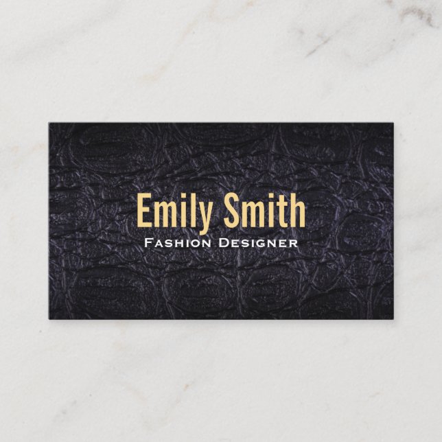 Tarjeta De Visita Faux de cuero (cocodrilo) (Anverso)