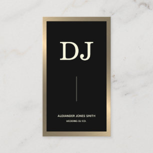 Tarjeta De Visita Faux de oro moderno 2019  2020 Boda DJ
