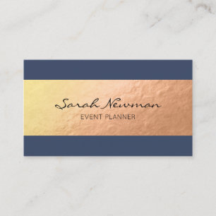 Tarjeta De Visita Faux dorado elegante y moderno geométrico