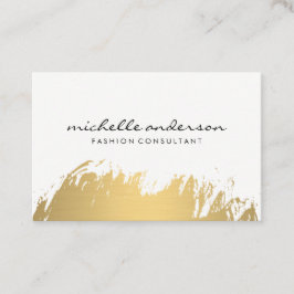 Tarjeta De Visita Faux Gold Cepillado de gris blanco