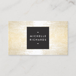 Tarjeta De Visita Faux Gold Confetti Dots Patrón moderno