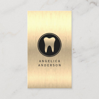 Tarjeta De Visita Faux Gold Dental Business Card