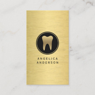 Tarjeta De Visita Faux Gold Dental Business Card