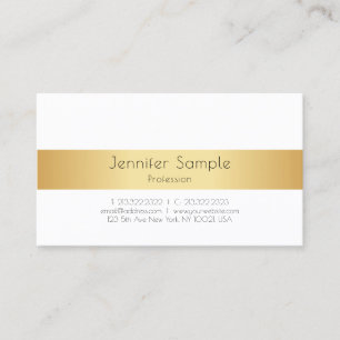 Tarjeta De Visita Faux Gold Elegant Modern Personalized Template