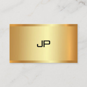 Tarjeta De Visita Faux Gold Elegant Modern Template Sofisticado