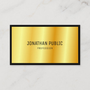 Tarjeta De Visita Faux Gold Elegant Profesional Moderno Template