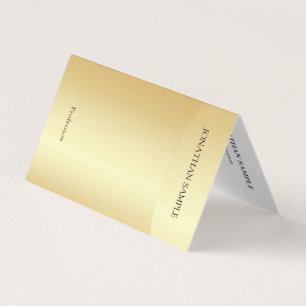 Tarjeta De Visita Faux Gold Profesional Moderno y elegante plantilla