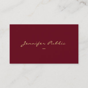 Tarjeta De Visita Faux Gold Script Template Luxurious Premium Pearl