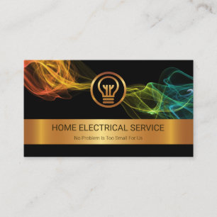Tarjeta De Visita Faux Gold Stripe Electrician