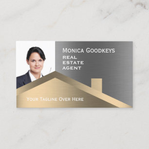 Tarjeta De Visita Faux gold y Silver Metallalty