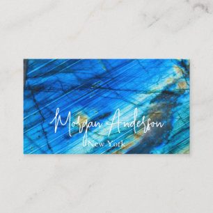 Tarjeta De Visita Faux holográfico opal stone Personalizado