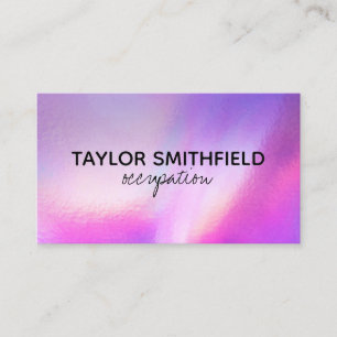 Tarjeta De Visita Faux Holographic Personalizado Business Card