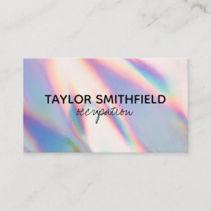 Tarjeta De Visita Faux Holographic Personalizado Business Card