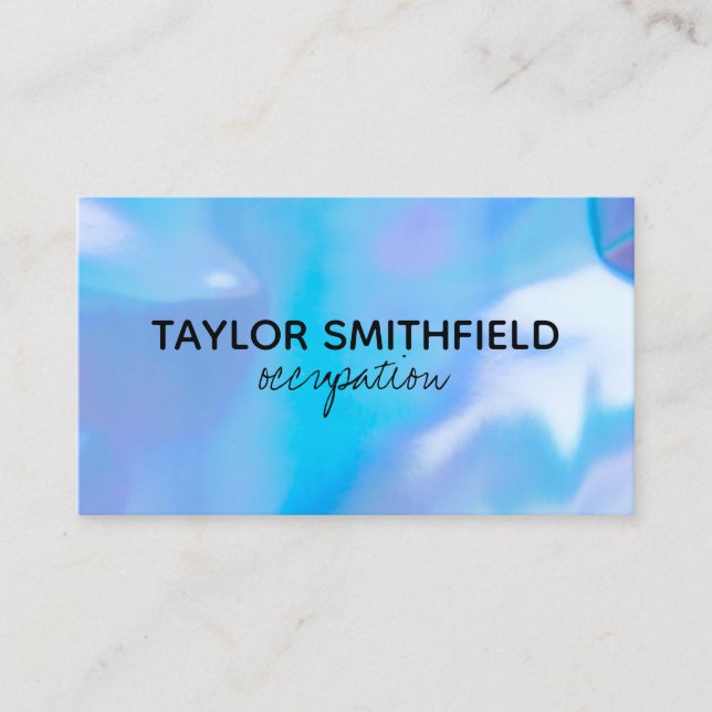 Tarjeta De Visita Faux Holographic Personalizado Business Card (Anverso)