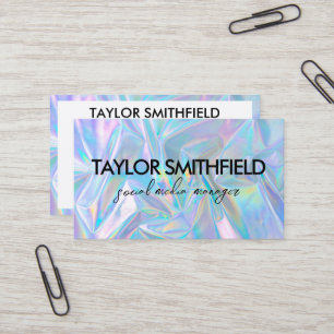Tarjeta De Visita Faux Holographic Personalizado Business Card