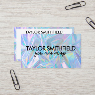 Tarjeta De Visita Faux Holographic Personalizado Business Card