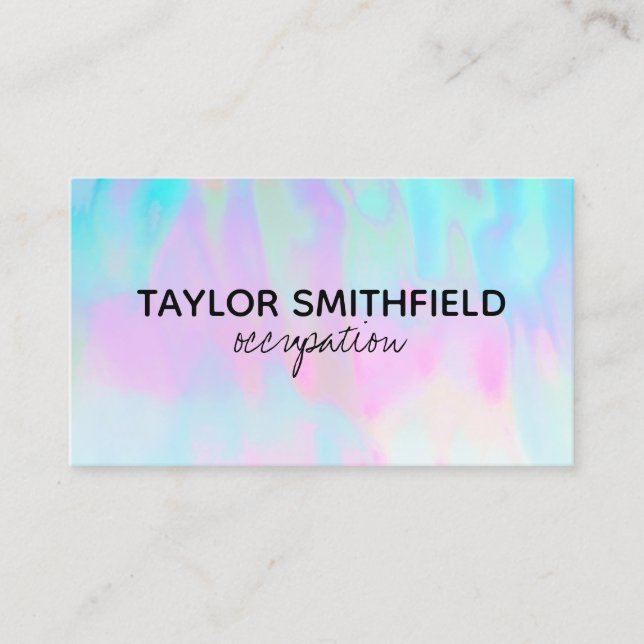Tarjeta De Visita Faux Holographic Personalizado Business Card (Anverso)
