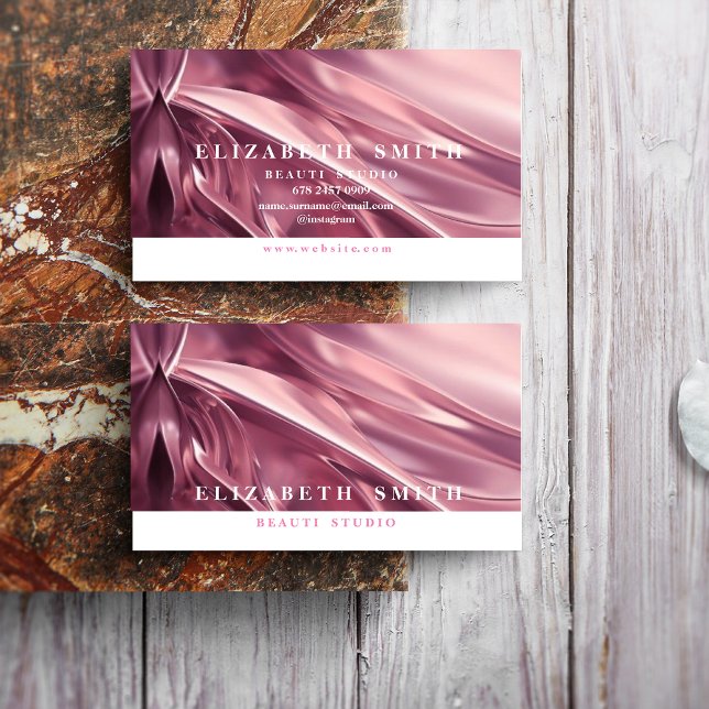 Tarjeta De Visita Faux Holographic Pink Neon Business Card (Subido por el creador)