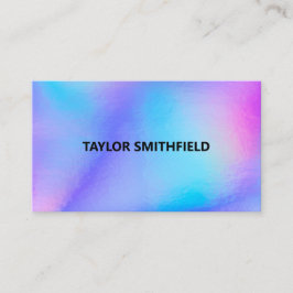 Tarjeta De Visita Faux Holographic Trendy Business Card
