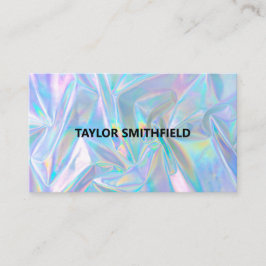 Tarjeta De Visita Faux Holographic Trendy Business Card