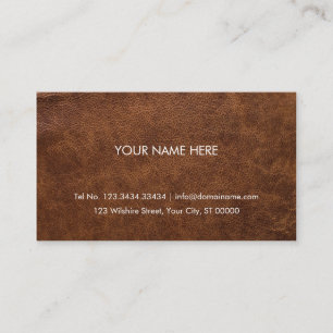 Tarjeta De Visita Faux Leather Brown