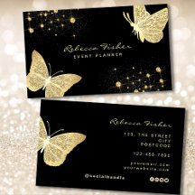 Faux Pale Ivory Gold Butterfly Sparkle