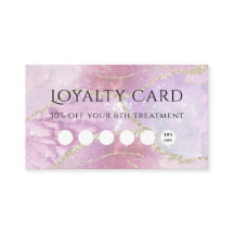 Faux Pearlescent Effect Loyalty Card