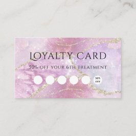Tarjeta De Visita Faux Pearlescent Effect Loyalty Card