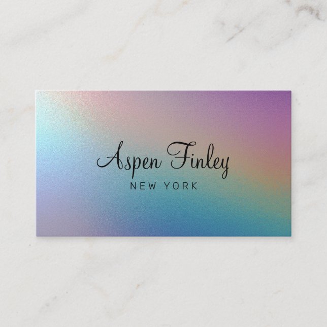 Tarjeta De Visita Faux Pearly Shimmer Modern Business Card (Anverso)