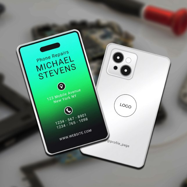 Tarjeta De Visita Faux phone look Business Card (Subido por el creador)