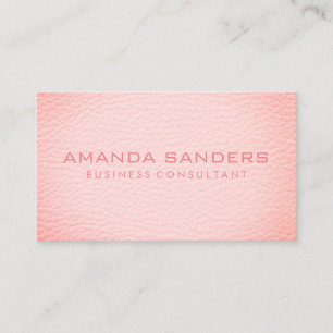 Tarjeta De Visita Faux Pink Leather Business Card