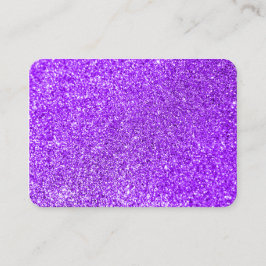 Tarjeta De Visita Faux Purple Purpurina Photo