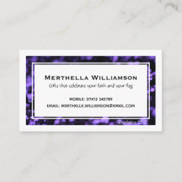 Tarjeta De Visita Faux púrpura moderno | Purpurina Personalizado Chr