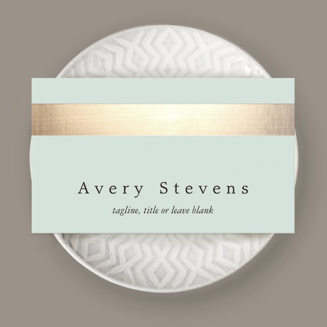Tarjeta De Visita Faux Relieve metalizado dorado Stripe Moderno y el (Subido por el creador)