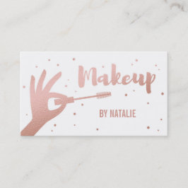 Tarjeta De Visita Faux Rosa Gold Makeup Artist Business Card