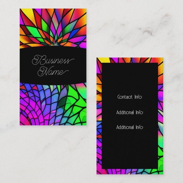 Tarjeta De Visita Faux Seted Glass (Anverso / Reverso)