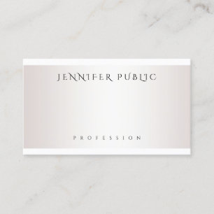 Tarjeta De Visita Faux Silver Diseño moderno Simple Plantilla Creati