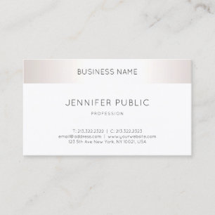Tarjeta De Visita Faux Silver Elegant Sleek Plato profesional