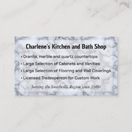 Tarjeta De Visita Faux Silver Gray Marble