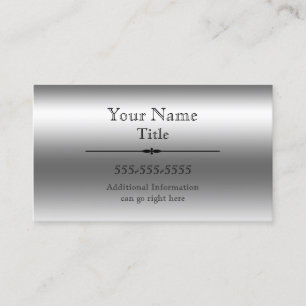 Tarjeta De Visita Faux Steel Business Cards
