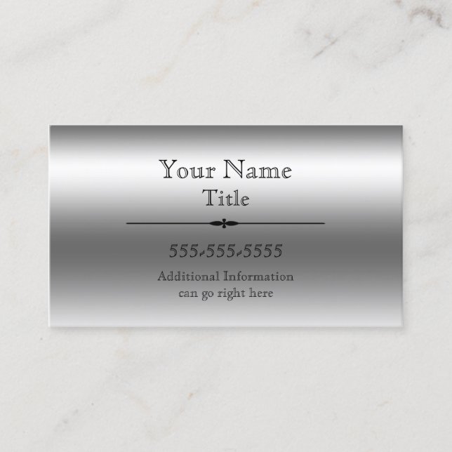 Tarjeta De Visita Faux Steel Business Cards (Anverso)