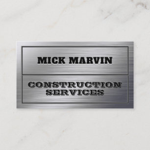 Tarjeta De Visita Faux textura metalizado estilo fuerte