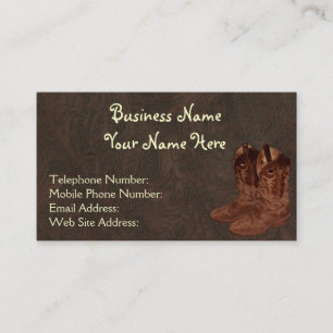 Tarjeta De Visita Faux Tooled Leather Wrangler estilo VI