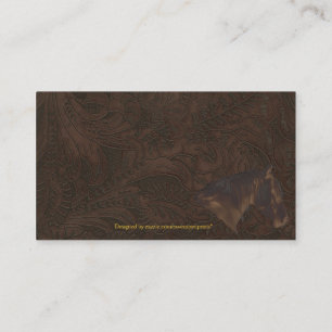 Tarjeta De Visita Faux Tooled Leather Wrangler style XII