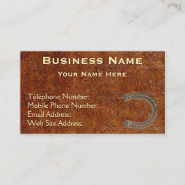 Tarjeta De Visita Faux Toolt Leather Western style IV Biz Cards