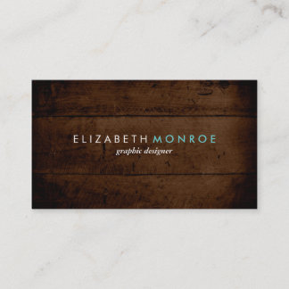 Tarjeta De Visita Faux Wood Rustic