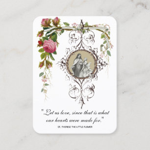 Tarjeta De Visita Favor de boda católica Recuerdo de Sta. Teresa